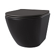 Унитаз подвесной Taliente Amato черный матовый, с крышкой микролифт AM25010 Nero Унитаз подвесной Taliente Amato черный матовый, с крышкой микролифт AM25010 Nero