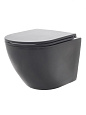 Унитаз подвесной AQUAme AQM2002MB с сиденьем SoftClose, технология смыва Rimless, скрытый крепеж чер Унитаз подвесной AQUAme AQM2002MB с сиденьем SoftClose, технология смыва Rimless, скрытый крепеж чер