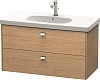 Тумба под раковину Duravit Brioso BR414701052 подвесная 102 см Европейский дуб