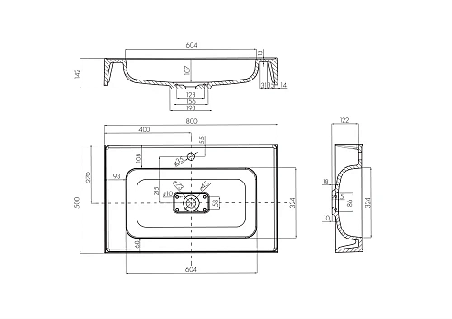 Раковина Aquaton Ричмонд 80 1A70593KRD010 Раковина Aquaton Ричмонд 80 1A70593KRD010