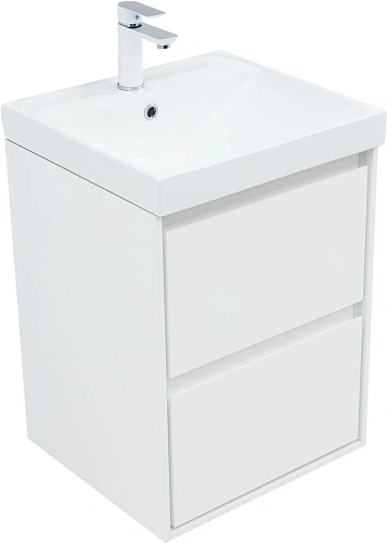 Тумба под раковину Aquanet Милан 50 белый глянец 00336366 подвесная Тумба под раковину Aquanet Милан 50 белый глянец 00336366 подвесная