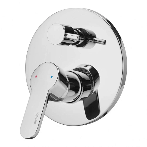 Смеситель для ванны Swedbe Platta 5514 встраиваемый подключение на 2 выхода Смеситель для ванны Swedbe Platta 5514 встраиваемый подключение на 2 выхода