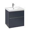Картинка анонса товара «тумба под раковину villeroy &amp; boch subway 3.0 с подсветкой marine blue / marine blue c578l0vq»