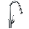 Картинка анонса товара «смеситель для кухни hansgrohe 240, с вытяжным душем, 2jet, sbox 73880800, под сталь»