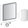 Зеркало CEZARES 44998, 74х90 со встроенной LED подсветкой touch system Зеркало CEZARES 44998, 74х90 со встроенной LED подсветкой touch system
