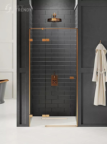Душевая дверь NEW TRENDY AVEXA COPPER BRUSHED 90x200 EXK-3533 брашированная медь Душевая дверь NEW TRENDY AVEXA COPPER BRUSHED 90x200 EXK-3533 брашированная медь