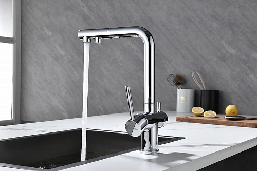 Смеситель для кухни Paulmark SERPENTINE хром Se213222-CR Смеситель для кухни Paulmark SERPENTINE хром Se213222-CR