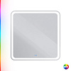 Картинка анонса товара «зеркало cezares multicolore с подсветкой rgb и сенсорным выключателем czr-spc-mc-800-800-rgb-tch 800x800x30»