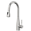 Картинка анонса товара «смеситель для кухни lemark expert lm5084s с выдвижным поворотным изливом, сталь»