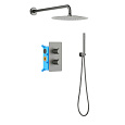 Детальная картинка товара «душевая система aquatek европа aq1376bgm черный хром шлифованный»