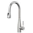 Детальная картинка товара «смеситель для кухни lemark expert lm5084s с выдвижным поворотным изливом, сталь»