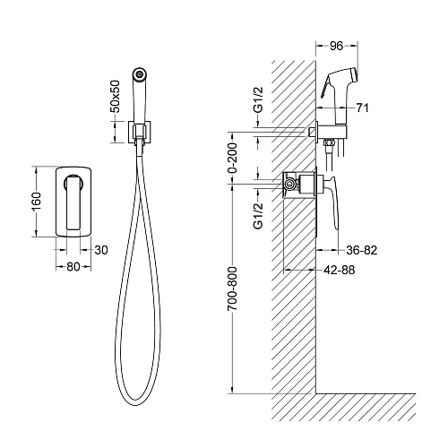 Гигиенический душ Timo Helmi 4089/03SM черный Гигиенический душ Timo Helmi 4089/03SM черный