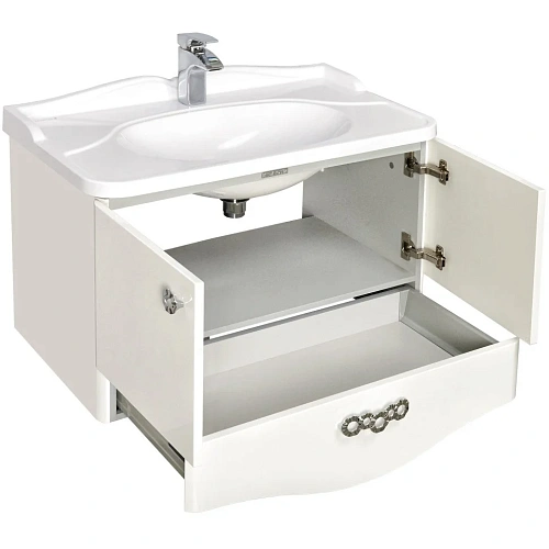 Тумба с раковиной Aquaton Венеция 75 1A1509K0VN010 белая Тумба с раковиной Aquaton Венеция 75 1A1509K0VN010 белая