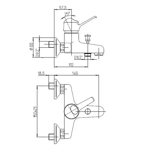 Смеситель для душа Paini Duomo 88CR690 встраиваемый Смеситель для душа Paini Duomo 88CR690 встраиваемый