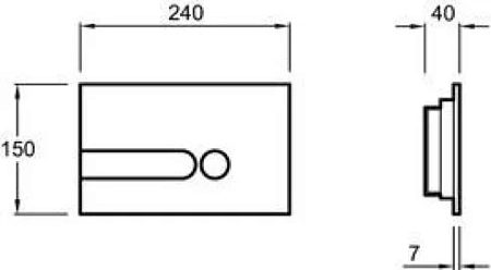 Клавиша смыва Jacob Delafon сталь, матовая, механическая, хром E4326-CP 24 x 15 см Клавиша смыва Jacob Delafon сталь, матовая, механическая, хром E4326-CP 24 x 15 см