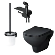 Унитаз подвесной AM.PM X-Joy S CK85H0803B с сиденьем в наборе с гигиеническим душем Унитаз подвесной AM.PM X-Joy S CK85H0803B с сиденьем в наборе с гигиеническим душем