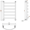 Полотенцесушитель водяной Aquanet Romeo 800x400 00234516 Полотенцесушитель водяной Aquanet Romeo 800x400 00234516