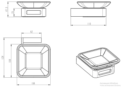Мыльница Boheme Q 10943-MW белый матовый Мыльница Boheme Q 10943-MW белый матовый