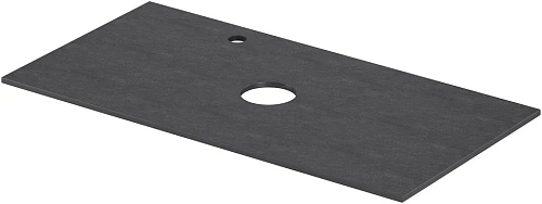 Столешница Aquanet Flat 90 00345785 графит, с отверстием слева Столешница Aquanet Flat 90 00345785 графит, с отверстием слева