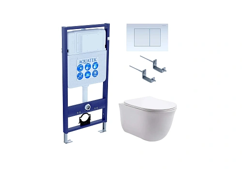 Комплект инсталляции Aquatek Standard INS-0000012 со звукоизоляцией кркпежомом KKI-0000002 клавишей смыва KDI-0000009 унитазом КЛАССИК AQ1111-00 с сиденьем микролифт SET Aquatek КЛАССИК-009 4в1 Комплект инсталляции Aquatek Standard INS-0000012 со звукоизоляцией кркпежомом KKI-0000002 клавишей смыва KDI-0000009 унитазом КЛАССИК AQ1111-00 с сиденьем микролифт SET Aquatek КЛАССИК-009 4в1