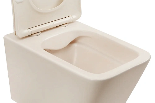 Унитаз подвесной ABBER Rechteck AC1201MBE светло-бежевый матовый, безободковый Унитаз подвесной ABBER Rechteck AC1201MBE светло-бежевый матовый, безободковый