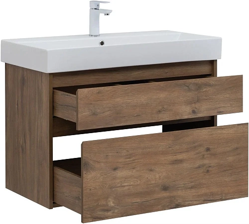 Тумба под раковину Aquanet Nova Lite 85 дуб рустикальный, 2 ящика 00249954 Тумба под раковину Aquanet Nova Lite 85 дуб рустикальный, 2 ящика 00249954