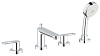 Картинка анонса товара «смеситель на борт ванны grohe bauloop на 4 отверстия, хром 2511900a»
