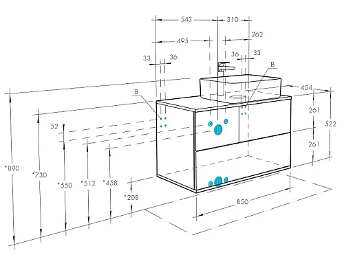 Тумба под раковину Aquaton Терра 85 дуб кантри, антрацит 1A247201TEKA0 Тумба под раковину Aquaton Терра 85 дуб кантри, антрацит 1A247201TEKA0