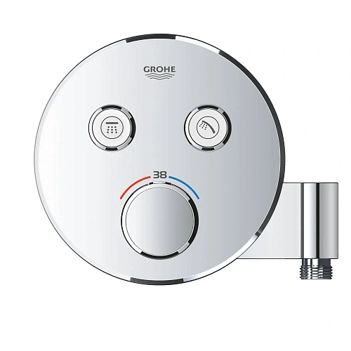 Смеситель для душа GROHE Grohtherm SmartControl на 2 выхода со встроенным держателем ручного душа, х 29120000 Смеситель для душа GROHE Grohtherm SmartControl на 2 выхода со встроенным держателем ручного душа, х 29120000