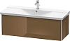 Картинка анонса товара «тумба под раковину duravit xsquare xs408306161 подвесная 121 см коричнево-оливковый глянцевый»