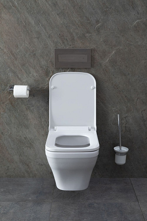 Унитаз подвесной Allen Brau Infinity 4.21011.20 с крышкой, белый глянец