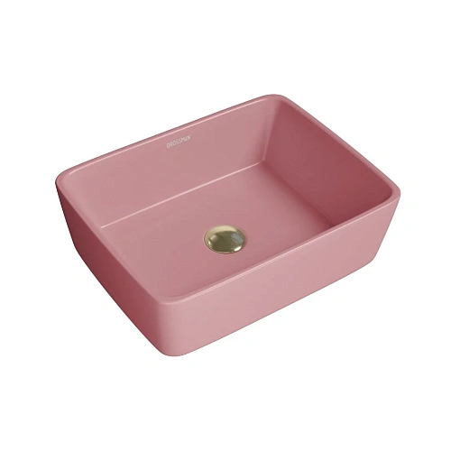 Раковина GROSSMAN Color GR-3016PIM (480x370x130) розовая матовая Раковина GROSSMAN Color GR-3016PIM (480x370x130) розовая матовая