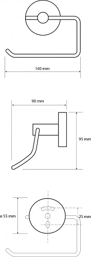 Держатель туалетной бумаги Bemeta DARK 104112040 Держатель туалетной бумаги Bemeta DARK 104112040