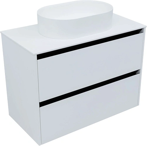 Тумба под раковину Allen Brau Activity 90 1.34005.WM белый матовый/черный брашированный Тумба под раковину Allen Brau Activity 90 1.34005.WM белый матовый/черный брашированный