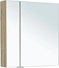 Зеркальный шкаф Aquanet Алвита New 80 дуб веллингтон белый 00277537