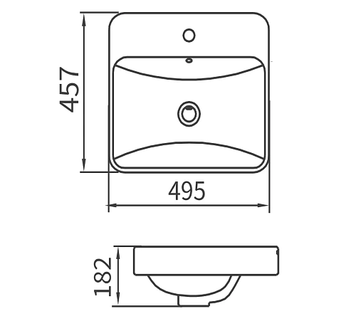 Раковина ARROW AP4113SX (AP4113) накладная Раковина ARROW AP4113SX (AP4113) накладная