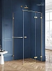Душевой уголок NEW TRENDY AVEXA GOLD BRUSHED R 90x120x200 EXK-3051 брашированное золото