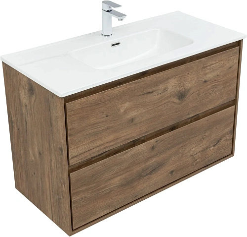 Тумба под раковину Aquanet Милан 100 дуб рустикальный 00336380 подвесная Тумба под раковину Aquanet Милан 100 дуб рустикальный 00336380 подвесная