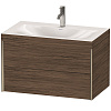 Картинка анонса товара «тумба с раковиной duravit xviu xv4615ob121c 80 см орех темный»