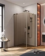 Душевой уголок CEZARES SLIDER-AH-1-100-90/100-BR-GM 90-100x100см стекло тонированное (бронза), профиль оружейная сталь Душевой уголок CEZARES SLIDER-AH-1-100-90/100-BR-GM 90-100x100см стекло тонированное (бронза), профиль оружейная сталь