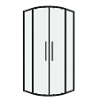 Душевой уголок GROSSMAN Cosmo 301.K33.02.9090.21.00 (90x90x195) полукруг,раздвижн,черн.матов,стекло прозрачн Душевой уголок GROSSMAN Cosmo 301.K33.02.9090.21.00 (90x90x195) полукруг,раздвижн,черн.матов,стекло прозрачн