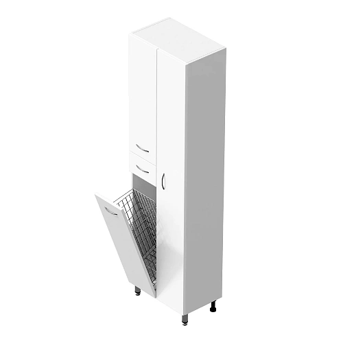 Шкаф-пенал Onika Модерн 52 см 405209 напольный, белый, с бельевой корзиной, правый Шкаф-пенал Onika Модерн 52 см 405209 напольный, белый, с бельевой корзиной, правый