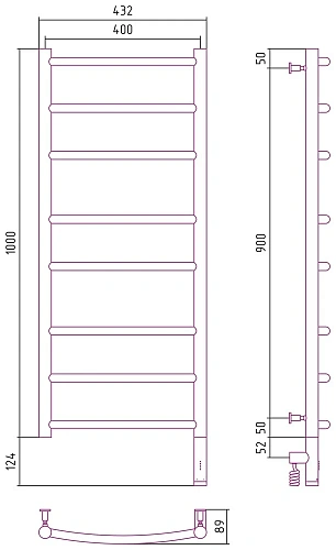 Полотенцесушитель электрический Сунержа Галант 3.0 1000х400 МЭМ правый 30-5801-1040 Матовый белый Полотенцесушитель электрический Сунержа Галант 3.0 1000х400 МЭМ правый 30-5801-1040 Матовый белый