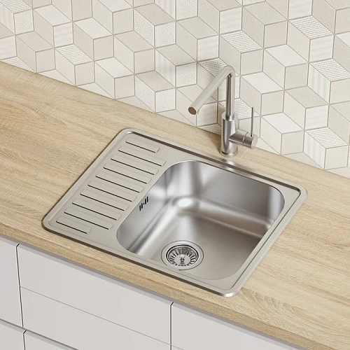 Кухонная мойка IDDIS Strit S (STR58SDi77S), нержавеющая сталь, шелк, 585x485 Кухонная мойка IDDIS Strit S (STR58SDi77S), нержавеющая сталь, шелк, 585x485