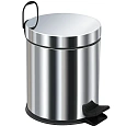 Корзина для мусора BERGES для мусора с педалью 5 л, микролифт,хром 121006 Корзина для мусора BERGES для мусора с педалью 5 л, микролифт,хром 121006