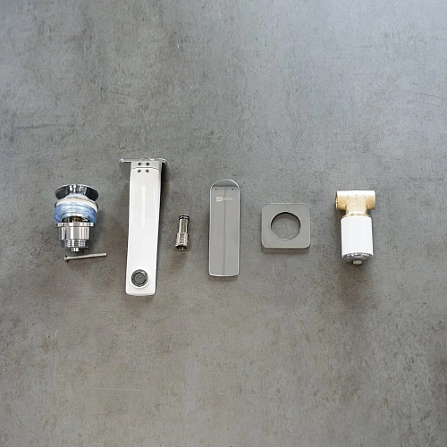 Смеситель для раковины Lemark Allegro LM5936CW встраиваемый, хром/белый Смеситель для раковины Lemark Allegro LM5936CW встраиваемый, хром/белый