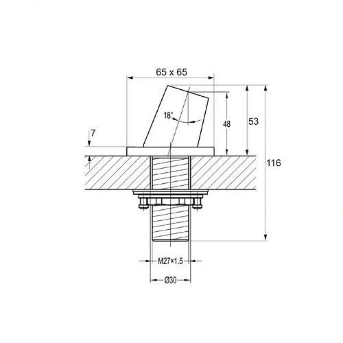 Переходник-держатель ручного душа OMNIRES H13BL (черный) Переходник-держатель ручного душа OMNIRES H13BL (черный)