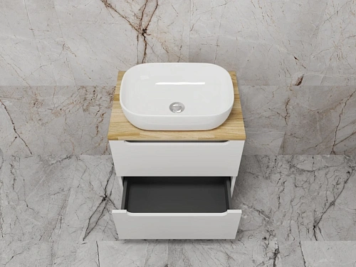 Тумба под раковину Style Line Бали 60 со столешницей белый софт подвесная ЛС-00002337 Тумба под раковину Style Line Бали 60 со столешницей белый софт подвесная ЛС-00002337