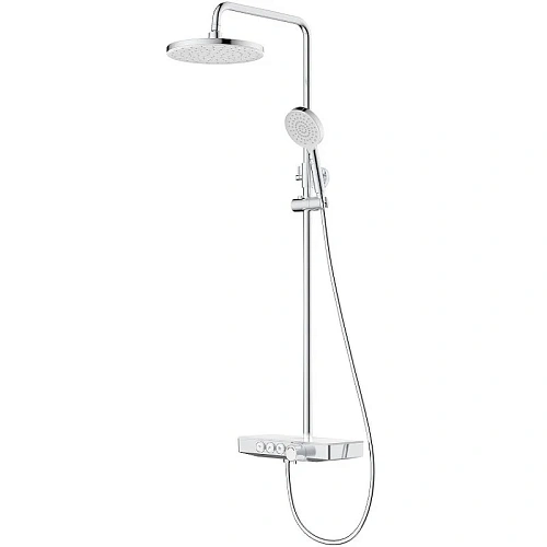 Душевая система BERGES MORANS 075001 с изливом и термостатом, хром Душевая система BERGES MORANS 075001 с изливом и термостатом, хром