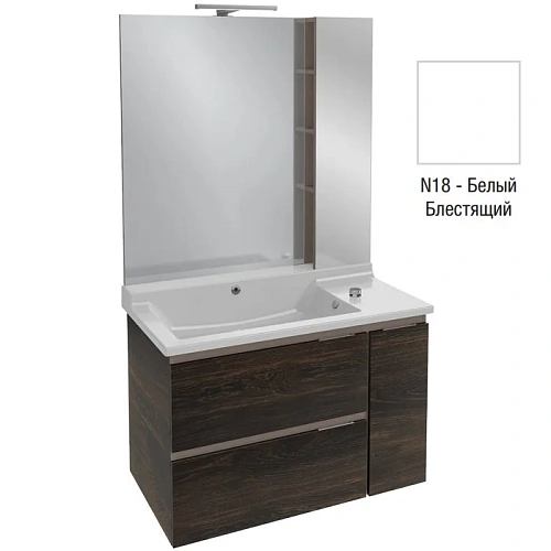 Комплект мебели 100 см Jacob Delafon Soprano , белый меламин, 2 ящика, 1 дверца, отверст. для встраи EB1337-NF+EXK122-00+EB1334-N18 Комплект мебели 100 см Jacob Delafon Soprano , белый меламин, 2 ящика, 1 дверца, отверст. для встраи EB1337-NF+EXK122-00+EB1334-N18